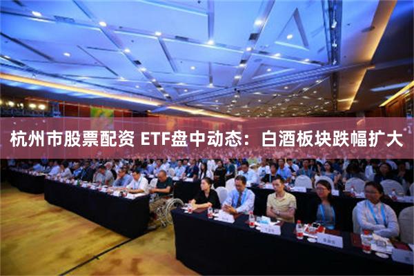 杭州市股票配资 ETF盘中动态：白酒板块跌幅扩大